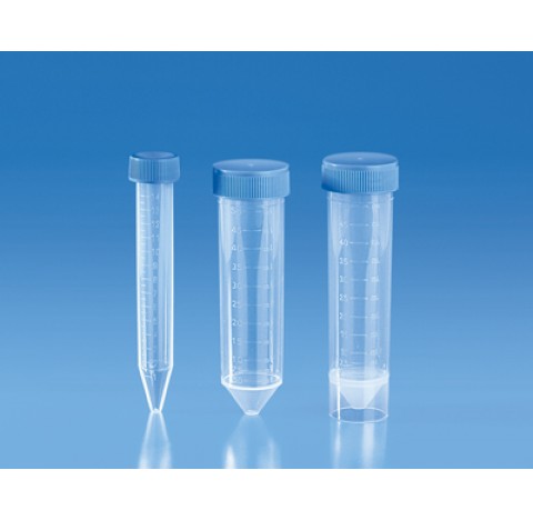 Tube à centrifuger 15 ml en polypropylene fond conique et gradué dans la masse, avec bouchon vissant