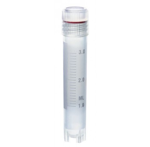 Tubes cryogéniques avec bouchon à vis à filetage externe, Vial cryogénique avec bouchon à vis, PP, 3