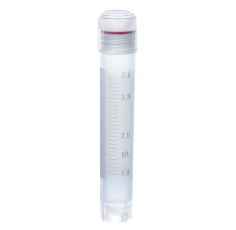 Tubes cryogéniques avec bouchon à vis à filetage externe, Vial cryogénique avec bouchon à vis, PP, 4