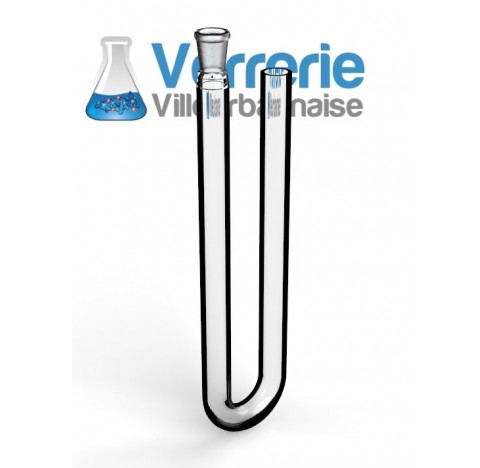 Tube en U avec un rodage 14/23 femelle diamètre de tube 20mm hauteur totale 290mm