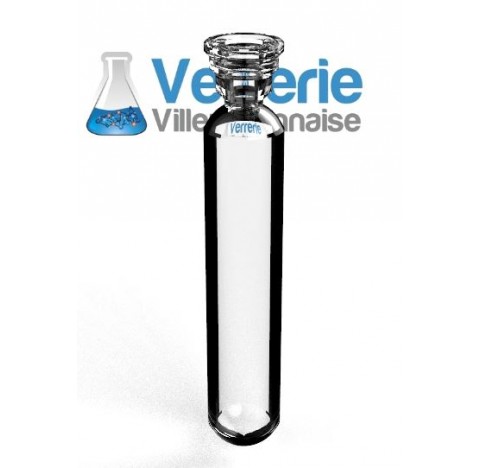 Tube Fisher-Porter, torion 14 mm diamètre 45 mm longueur 220 mm en verre borosilicate