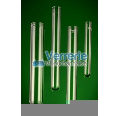 Tube a essai 4 ml Diam 10 mm long 100 mm verre pyrex bord droit fond rond paquet de 100 vendu et pri