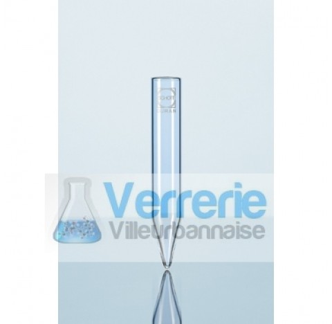 Tube a centrifuger, a fond conique, angle 30 degre, 16 x 100, 12 ml Vendu par 50 . Duran Schott