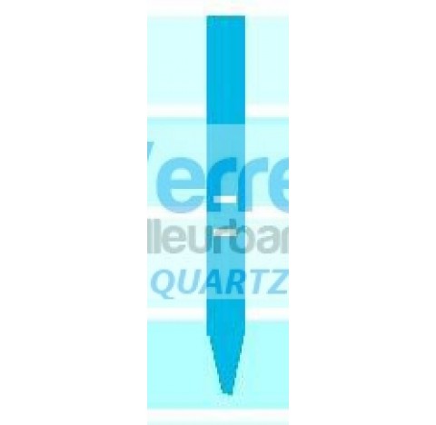 Tube de combustion rodee en quartz diam : 20 mm long : 750 mm rodage : 14 / 23 haute temperature ver