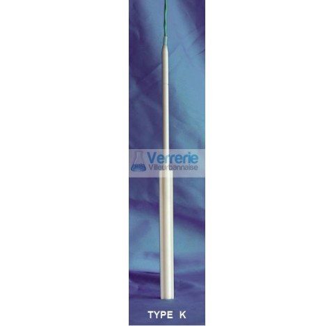 sonde type K longueur 250mm en PTFE sans prise 4 cables baffle 35x22mm