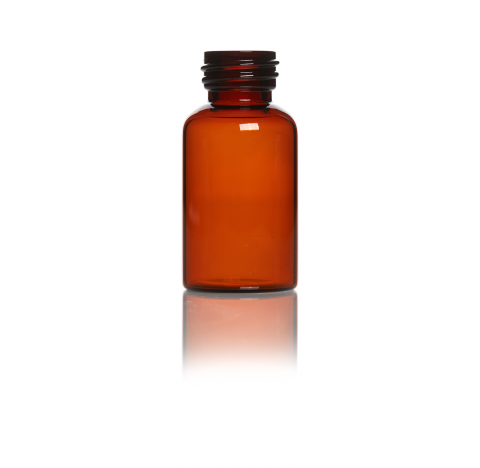 Vial de diagnostic de 25 ml en verre brun 5.1 avec un filetage 22R3 diametre 31,5 mm hauteur 63 mm, pack de 99 vials, taille de bouchon 20 mm