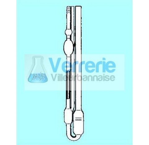 Viscosimetres Ubbelohde, forme normale a niveau suspendu pour la deter. de la viscosite cinematique 