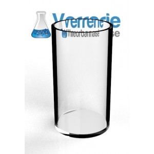 Tube fond plat diametre externe 42mm epaisseur 2.3mm longueur de 0 a 180mm Verrerie de laboratoire d