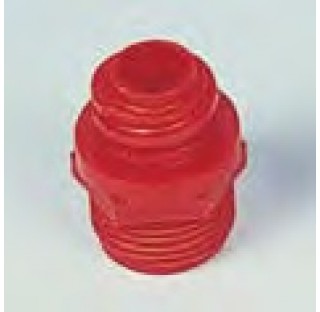 Adaptateur filete Laboplast filetages male 3/4 Hunerdorff couleur rouge en polypropylene