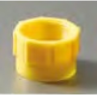 Adaptateur filete en PP filetage interneDIN61 - 2 BSP couleur jaune