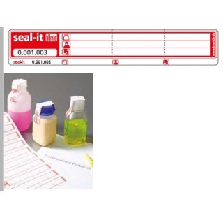 Etiquette scelles seal-it largeur 30 mmlongueur 178 mm rouge, 500 pieces par rouleau Permet de plomb