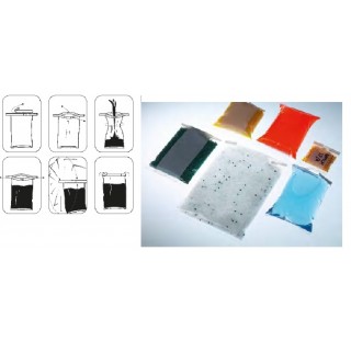 Sachets SteriBag, contenance 60 ml, sanszone pour inscription, L x L : 127 x 76, piece par pack 500.