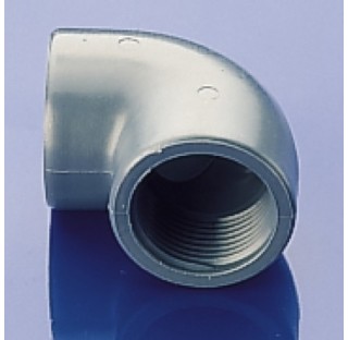 Coude 90 degre filetage interne 1/2 diametre interne 17.5 mm en polypropylene