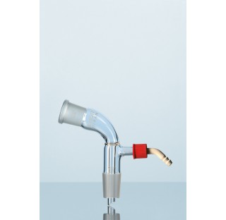 Tubes de reception DURAN pour distillation sous vide, coude, avec embout de connexion devissable en