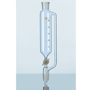 ampoule de separation DURAN, tube de compensation de pression, avec raccord et robinet RIN 250 ml ro