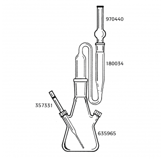 Tube de sechage 14/20, verre borosilicate de Type I clair pour appareil a analyse d'arsenic