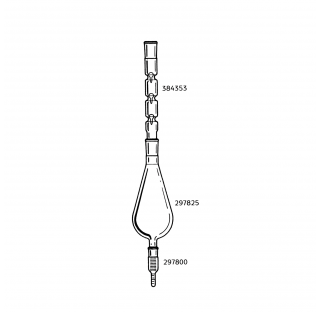 Colonne Snyder, 270 mm, trois spheres, raccords Clear-SealTM 24/40, pour appareil Kuderna Danish, en