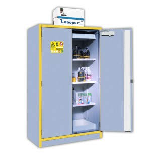 Armoire de securite 30 mn a ventilation filtrante 2x 120 litres, a portes pleines, dimensions exteri