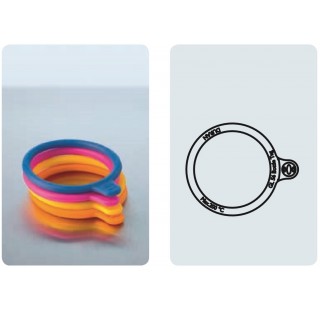 Bague pour flacon TILT GL56 silicone bleu