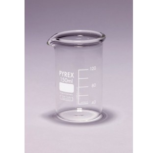 Becher forme haute, 250 ml, en verre borosilicate Pyrex, a usage intensif