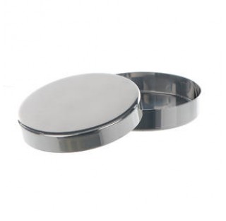 Boite de petri inox diam 60mm hauteur 20mm avec couvercle