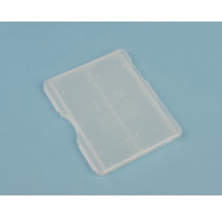 Caisse plastique plate translucide pour 2 lames dimensiond 85x70 mm épaisseur 5 mm