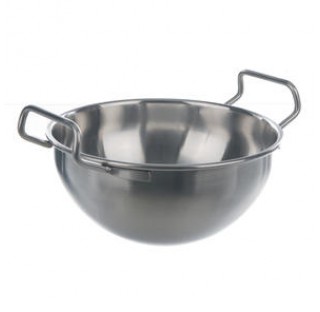 Bol inox 12 litres diam haut int 360mm haut int 190 mm avec deux poignees 12 000 ml