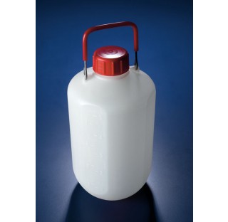 Bonbonne  5 L en HDPE diametre interne du col 49 mm hauteur 330 mm,diametre de base : 170 mm, sans p