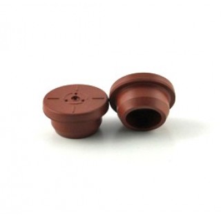 bouchon antibiotique D32 caoutchouc rouge pour perfusion bague WI32