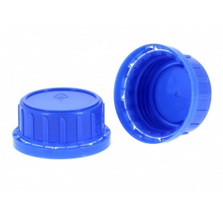 Bouchon inviolable en polypropylene filetage 45DIN-W , bleu, CG 1663, auto-jointant