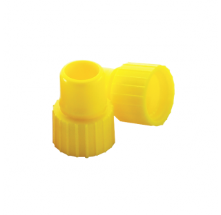 Bouchon a pression 8 mm jaune, pour fiole cylindrique 8 x 40 mm (Boite de 1000) pour tube Shell 8x40
