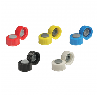 Fermeture I-LocTM en polypropylene jaune pour flacons de diagnostic en verre, taille 20-400 (Boite d