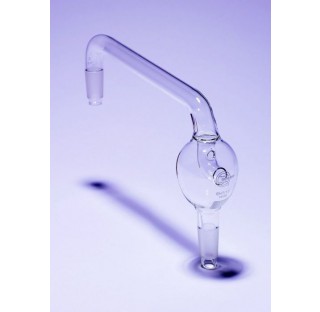 Tete de distillation droite avec ampoule degarde a allonge laterale CN19/26-19/26