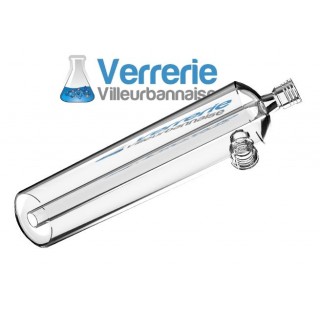 Bulleur 1 litre 2 torions 8 mm en verre borosilicate diamètre 70 mm hauteur 300 mm