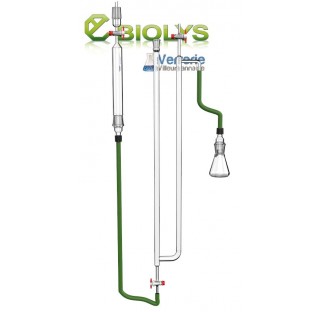 calcimètre type Scheibler selon NF ISO 10693, comprenant un tube en U gradué de zéro en haut à 100ml