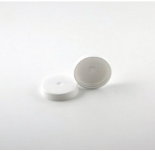 Cape pour pilulier SC30 fond plat en polyethylene blanc