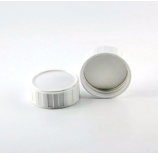 Capsule pharmacie 35 en bakelite blanc et joint triseal bague PHIE35