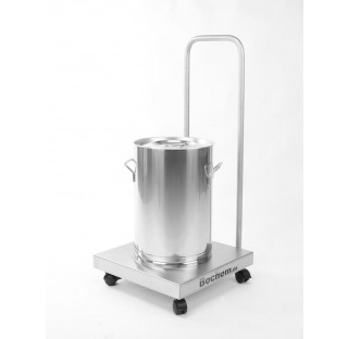 Chariot ROLLO 400x400 hauteur 810 mm 100kg max en inox (bidon vendu separement)