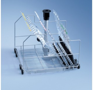 Chariot a injection pour 38 pipettes avec sechage  Modele : E 405/1