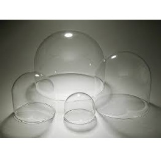 Cloche en verre  Diametre 100 mm externe hauteur 120 mm ep 2,5 sans bouton cloche de decoration en v