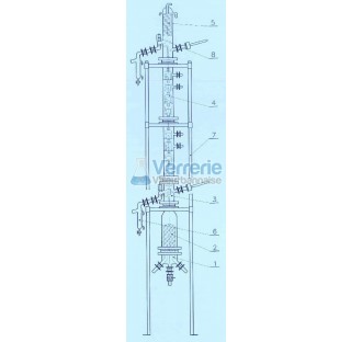 Colonne de rectification de preparation a chauffer jusqu'a 115 degre a pression barometrique , 15 pl