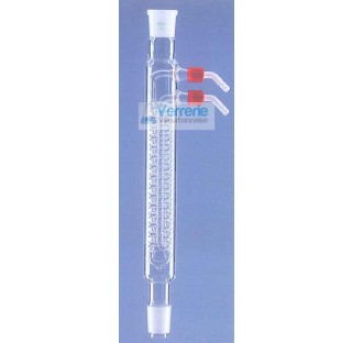 Refrigerant / condenseur a serpentin de Dimroth longueur utile 400 mm rodages male et femelle 29/32 