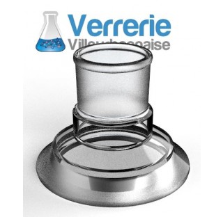 Couvercle de réacteur DN100 Schott avec rodage 60/46 femelle en verre borosilicate