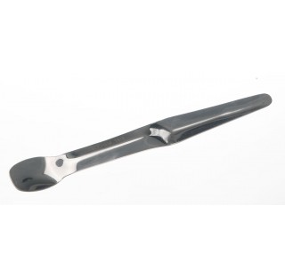 Cuillere spatule inox longxlarg de cuillere 35x23 mm long totale 200mm type labo verseuse pour analy
