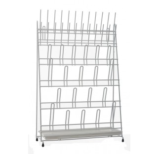 Egouttoir 44 places inox plastifie avec cuvettes de recuperation dim: 420x160 hauteur 610 mm