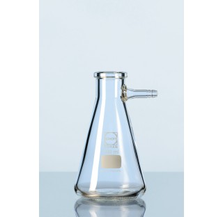 Fiole a vide 1000 ml pour filtration avec olive plastique demontable diametre 9 mm, Forme Erlenmeyer