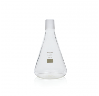 Fiole pour filtration 1000 ml, verre borosilicate de Type I clair plastifie, rodage male 40/35
