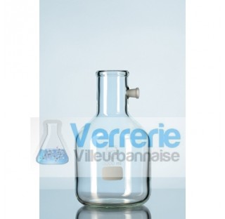 Fiole pour filtration en forme de flacon avec rodage lateral 17,5/26, en verre 15 000 ml diametre 25