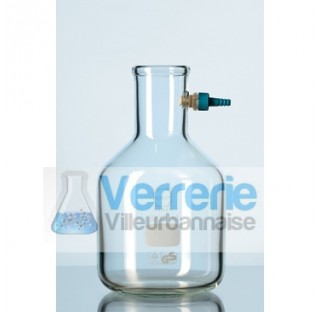 Fiole pour filtration en forme de flacon avec olive demontable en plastique10 000 ml diametre 240 mm