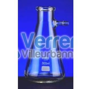 Fiole a vide 500 ml olive en verre Pyrex Dim: Diam de la bas 105 mm Diam int du col 34 mm Haut. 185m